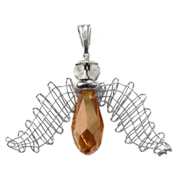 560 Klöppelschmuck Bastelset "Kleiner Engel - Silbertopas"